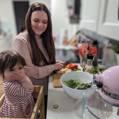 Laura & daughter cooking